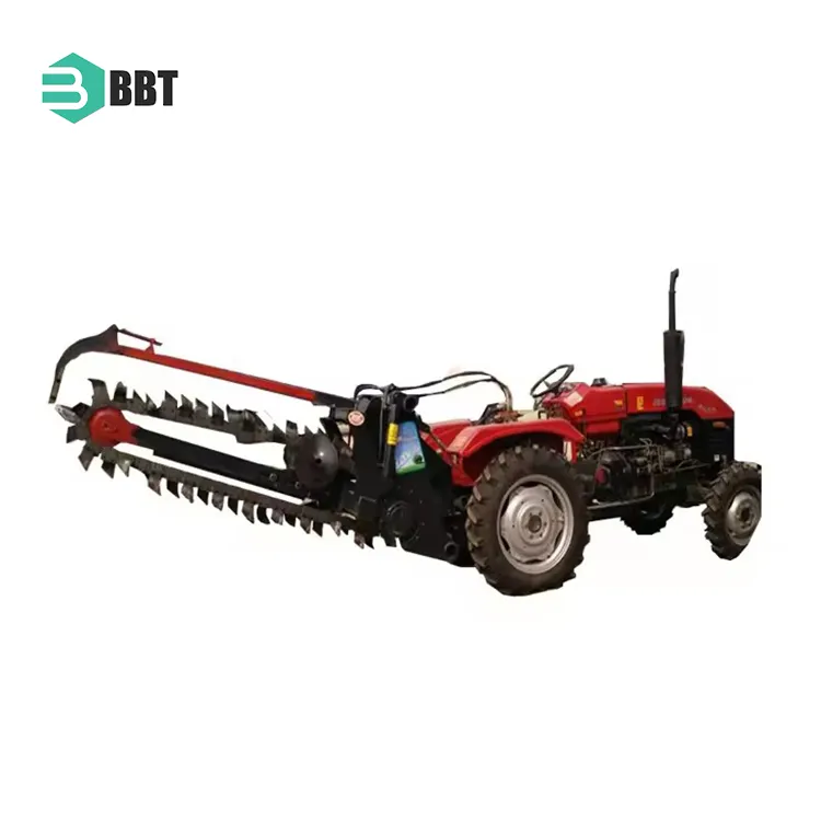 Wire And Cable Road Trencher /Chain Trencher Tractor Mounted / Mini Trencher
