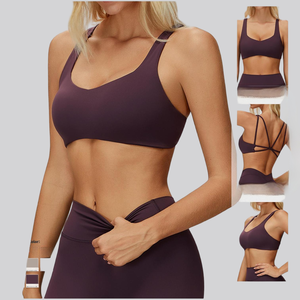 Soutien-gorge de sport ultra-confortable à séchage rapide, dos croisé, vêtement chinois, doux, respirant, fin, multicolores, push-up - Product Image 5