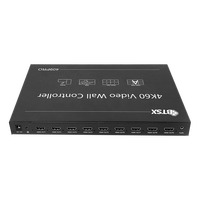 4K60 Video Wall Processor 4HDMI+DP Input 9HDMI Output PIP POP Roaming Window Seamless Switch for Exhibition Screen Wall