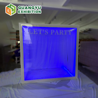 Boîte de photomaton personnalisée pour mariage et événements, en PVC, pliable, éclairage LED RGB à 360 degrés, style Vogue