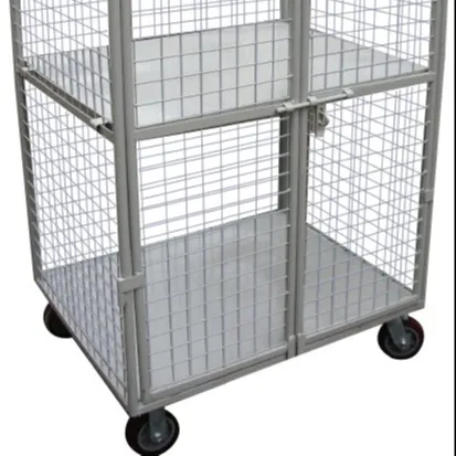 Có Thể Gập Lại Kim Loại Zin Mạ Logistics Ráp Kho An Ninh Đủ Điều Kiện Lưu Trữ Hàng Hóa Nestable Wire Mesh Roll Cage