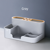 Boîte de rangement de bureau en plastique écologique rectangulaire moderne, porte-stylos, utilisation au bureau, à l'école, pour les cosmétiques, tiroirs multifonctions, papeterie