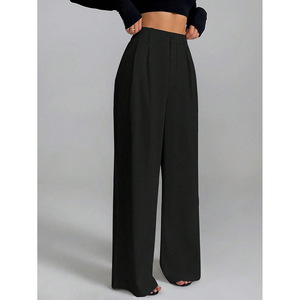 <span class=keywords><strong>Pantaloni</strong></span> <span class=keywords><strong>Palazzo</strong></span> <span class=keywords><strong>a</strong></span> Vita Alta con Pieghe e Gamba Larga, Stile Casual Trendy per Donne, Ideali per Viaggi e Vacanze - Product Image 3
