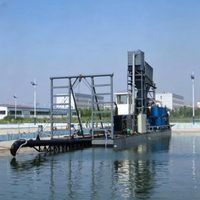 Drague à aspiration de sable pour l'extraction de sable de rivière en Afrique, bateau de dragage de lac, machine de dragage flottante pour l'entretien des ports