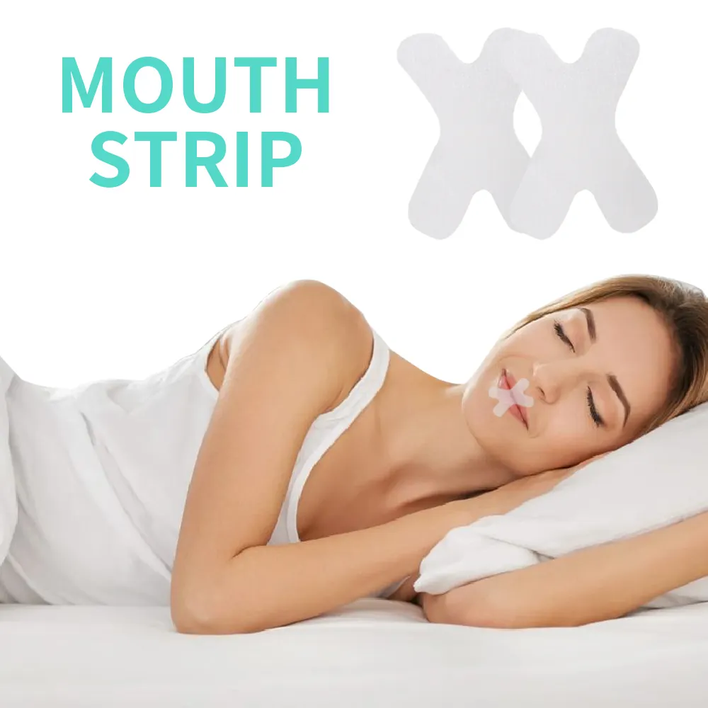 X字型のいびき防止装置は、口の呼吸を減らすために口テープを眠らせます