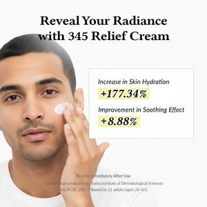 ครีมบำรุงผิวหน้าเกาหลี 345 Relief Cream 50 มล. ครีมบำรุงผิวหน้าสำหรับใช้ทุกวัน ผสม PDRN และไนอะซินาไมด์ ช่วยลดรอยสิวและฟื้นฟูผิว - Product Image 2