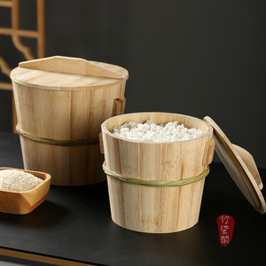 Bamboo Steamer Rice <b>Cooker</b> Set With Lid And Spoon Eco Friendly Hand Wash Only For Cooking Rice Guizhou Origin - Product Image 1