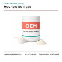 Poudre de Collagène Peptidique Probiotique Marque Blanche OEM avec Cuillère Doseuse et 20 Doses par Bouteille pour les Propriétaires de Marques Mondiales