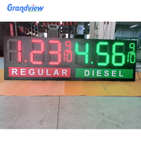 Pantalla grande de un solo dígito de 6 pulgadas y 7 segmentos, Color de emisión rojo Led para gasolinera, señal de precio Led