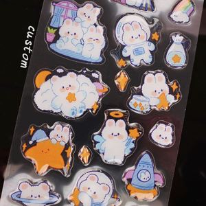 Pegatinas de PVC Impermeables Brillantes al por Mayor con Logotipo Personalizado de la Empresa, Diseño de Dibujos Animados Divertidos, Cúpula 3D de Epoxi para Regalos Promocionales - Product Image 1