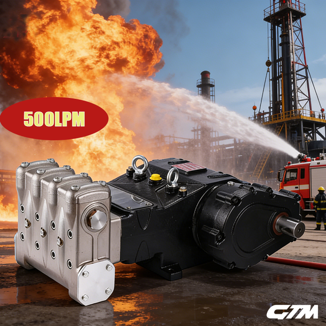 GTM 500LPM Industrial Piston Pump for Car Wash High Pressure Ceramic Plunger OEM/ODM Customization 150-177HP 155Bar