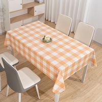 Nappe de table en tissu gingham jaune soyeux et lisse RNPT, imperméable et résistante à l'huile, pour table rectangulaire