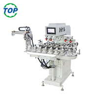 Machine de tampographie automatique 4 6 couleurs PLC à cylindre rond/imprimante tampon pour balles de golf bouteilles gobelets