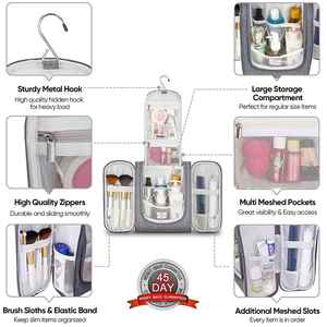 Large Storage Hanging Toiletry Travel <b>Bag</b> with Hook New Cosmetic Makeup and Jewelry Organizer for Men Women for Bathroom Use - Product Image 6