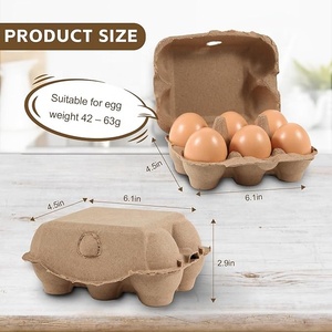 Cartons <span class=keywords><strong>à</strong></span> œufs en papier naturel biodégradables en gros pour poulets, barquettes et boîtes d'emballage réutilisables pour œufs - Product Image 3