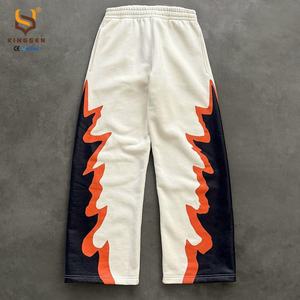 Custom High Street Casual Sports Autumn Two Piece Sweatsuit <b>Plain</b> Pullover Hoodies and Baggy Sweatpants Jogging Suit <b>Tracksuit</b> - Product Image 3