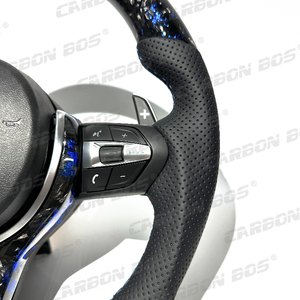 Volante de Fibra de Carbono Forjado Azul Directo de Fábrica para <span class=keywords><strong>BMW</strong></span> G20 G38 F10 F30 F50 F31 F35 E90 E92 E45 F30 E46 X5 Estilo Personalizado - Product Image 3