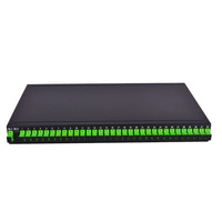 Kotak Splitter PLC FTTX 1x32/16/8 dengan Konektor SC/APC 1.5M Peralatan Serat Optik untuk Pemasangan di Rak