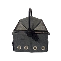 Chariot pour animaux de compagnie Parapluie à deux niveaux Poussette pour animaux de compagnie Pliable et réglable avec structure anti-extrusion Confortable et étanche