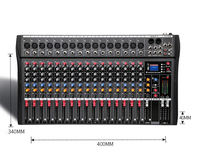 Gooermi CT-16 Console de Mixage Professionnelle 16 Canaux avec Annulation du Bruit et Audio en Streaming pour Diffusion en Direct, DJ et Scène