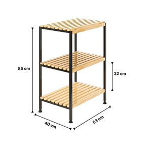 Organizer per armadietti fatti a mano mensola per oggetti da cucina in legno Freestanding Organizer <span class=keywords><strong>3</strong></span> vani porta mobili - Product Image 1
