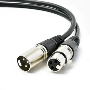 Stage cable Silvery Aluminum shell+Black PVC XLR Male to Female Microphone Cable