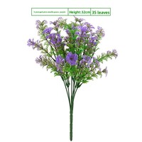 Miaolv Fleurs artificielles en plastique à 5 branches, type aiguilles de pin, 32 cm, 35 feuilles, arrangement de verdure décoratif mural