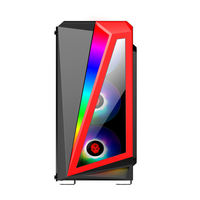 Casing Komputer Gaming LED ATX RGB Glass Ice Knight Custom Bermerek Warna-warni untuk Gamer Terlaris