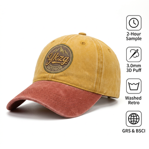 Gorra Retro de Lujo Unisex de 6 Paneles de Poliéster/Algodón con Bordado Geométrico, Parche de Goma y Diseño de Hebilla de Doble Botonadura - Product Image 1