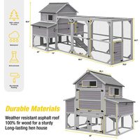 ZMaker Nouveau Grand Poulailler en Bois pour l'Extérieur, Imperméable, Cage à Poules en Bois pour la Vente en Gros