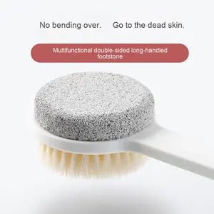 बहु-कार्यात्मक पुमलिस पत्थर लंबे हैंडल के लिए पैर स्क्रबर ब्रश ब्रश ब्रश - Product Image 3