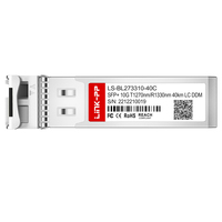 1270nm-TX/1330nm-RX bi-directional 10G SFP + Bidi 40km Mode tunggal LC modul Transceiver optik