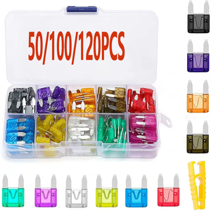 50/100/120 יחידות מבחר קישורי נתיכים מסוג להב לרכב משאית אופנוע 2A-40A עמיד למים 2P 32VDC מהיר עם קופסה - Product Image 1