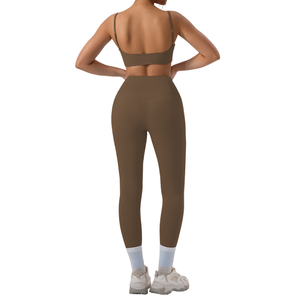 ชุดออกกำลังกายผู้หญิง แห้งเร็ว เสื้อโยคะ กางเกงเลกกิ้ง โชว์หลังสวย ชุดวิ่งรัดรูป ชุดออกกำลังกาย - Product Image 4