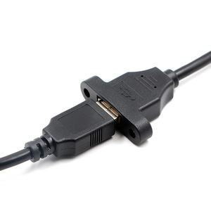 <b>Usb</b> 2.0 Male To Female Extension Cable With Screw Mounting Plate For Data And Charging - Product Image 3