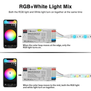Gledopto 2026 Nuevo GL-C-601P ZigBee 3.0 Pro Max Controlador LED 5 en 1 Compatible con <span class=keywords><strong>Alexa</strong></span>/SmartThings DC5~24V 10A/CH Carga Máxima 360W - Product Image 4