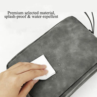 Sac Organisateur Électronique en Cuir PU Grande Capacité, Pochette de Voyage Portable Multi-Poches pour Appareils Électroniques, Sac Organisateur Numérique