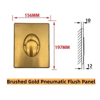 Citerne murale dissimulée élégante avec panneau en or brossé, solution moderne pour salle de bain