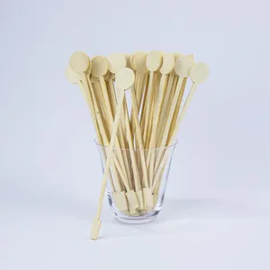 Os fabricantes podem personalizar Picaretas personalizadas Bambu Cocktail Sticks Atacado/frutas picaretas cocktail agitador swizzle vara