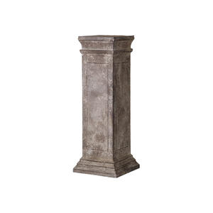 Support à fleurs colonne romaine rétro européenne pour jardin, ornement vintage d'extérieur pour la décoration de villa et balcon, finition métallique naturelle - Product Image 5