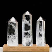 Vente en gros de tours de quartz clair naturel de haute qualité, 7-10 cm, pierre de guérison, Reiki, bricolage, pointe de cristal, obélisque énergétique, méditation