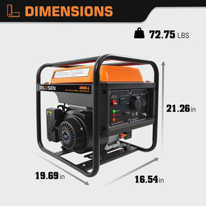 Générateur double carburant 3 kW 4,5 kW 5 kW 223 cm³ durable à châssis ouvert, 4,5 kW sur <span class=keywords><strong>essence</strong></span>/GPL 110 V/220 V <span class=keywords><strong>pour</strong></span> la maison et le chantier - Product Image 5