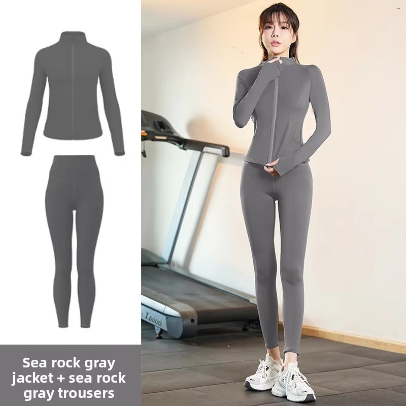 Veste gris roche marine + pantalon gris roche marine