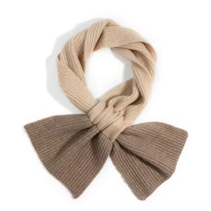 Écharpe longue chic en cachemire, 2 options de couleurs dégradées (café et beige), texture côtelée, respirante et durable, pour homme et femme - Product Image 4