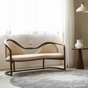 ม้านั่งสไตล์จีน, โซฟาไม้เนื้อแข็ง, เก้าอี้พักผ่อน, เก้าอี้คู่แบบแถวตรง, เก้าอี้โซฟา, เก้าอี้โซฟาในห้องนอน - Product Image 2