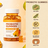 Gummies probiotiques personnalisées en gros avec logo, supplément nutritionnel en gummies sur mesure