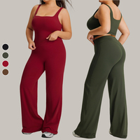 Set Olahraga Wanita 2 Potong, Atasan Crop Top Elastis Tinggi, Celana Kaki Lebar, Pad Dapat Dilepas, Menyerap Keringat, Bernapas, Cepat Kering, Bagian Depan