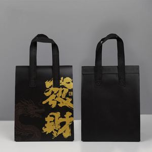 Sacs à gâteaux jetables non tissés, isolés, thermiques, imperméables, à motif lettres, pour emballage commercial à emporter, avec logo, à prix abordable - Product Image 1