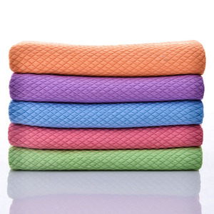 Microfiber Cleaning Cloths <b>Rectangle</b> Solid Color For Glass And <b>Mirror</b> Cleaning Non Absorbent Multi Color Options - Product Image 3