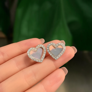 <b>Heart</b> Shape Stud Earrings 316L Stainless Steel PVD Gold Plating Fashion Jewelry - Product Image 3